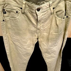 Men's Adriano Goldschmied Cream Casual Pants